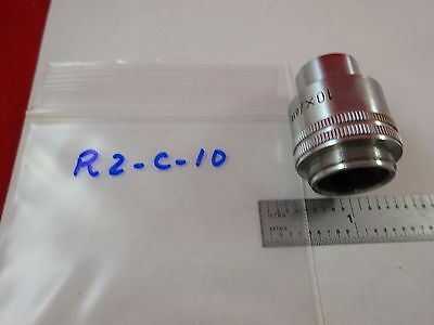 MICROSCOPE PART OBJECTIVE 10X LEITZ GERMANY OPTICS AS IS BIN#R2-C-10