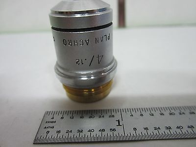 MICROSCOPE PART AO OBJECTIVE INFINITY AMERICAN 4X ACHRO OPTICS AS IS BIN#S2-34