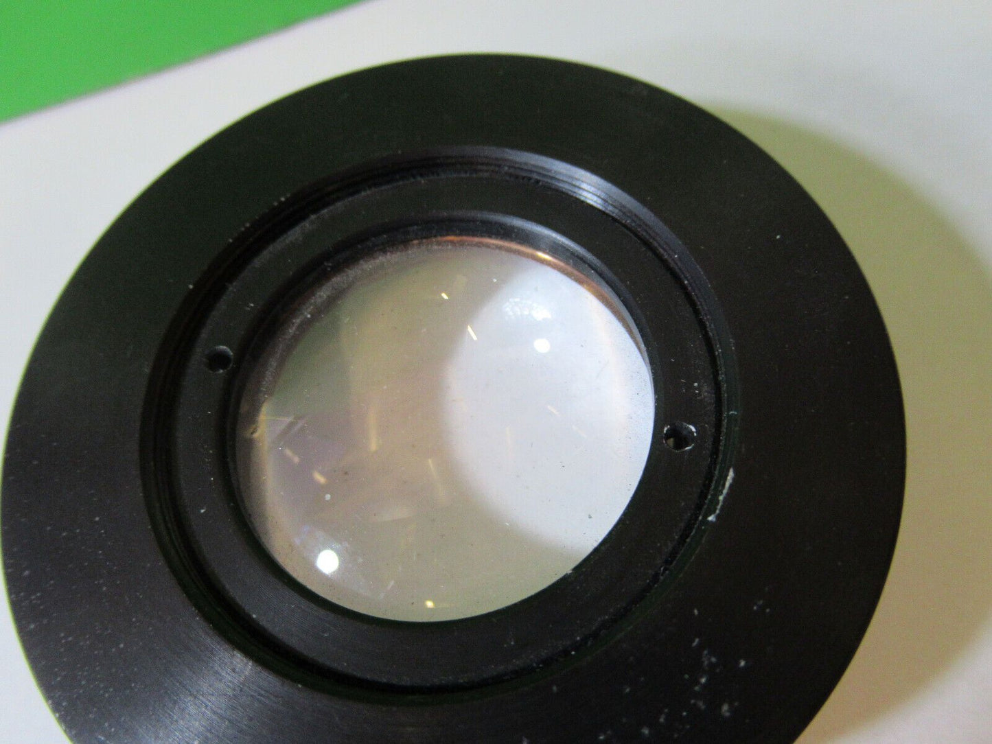 OPTICAL ORIEL MOUNTED LENS BI CONVEX OPTICS AS PICTURED &22-A-78