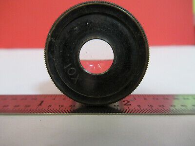 ANTIQUE ERNST LEITZ  "10x" EYEPIECE MICROSCOPE PART OPTICS AS PICTURED #B1-A-49