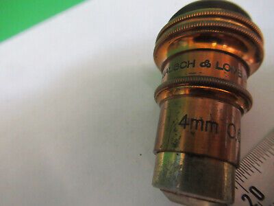 ANTIQUE BRASS BAUSCH LOMB OBJECTIVE MICROSCOPE PART AS PICTURED &Q9-A-115