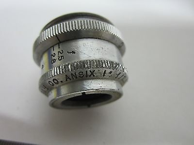 MICROSCOPE OBJECTIVE + IRIS B&H USA OPTICS BIN#G5-H-22