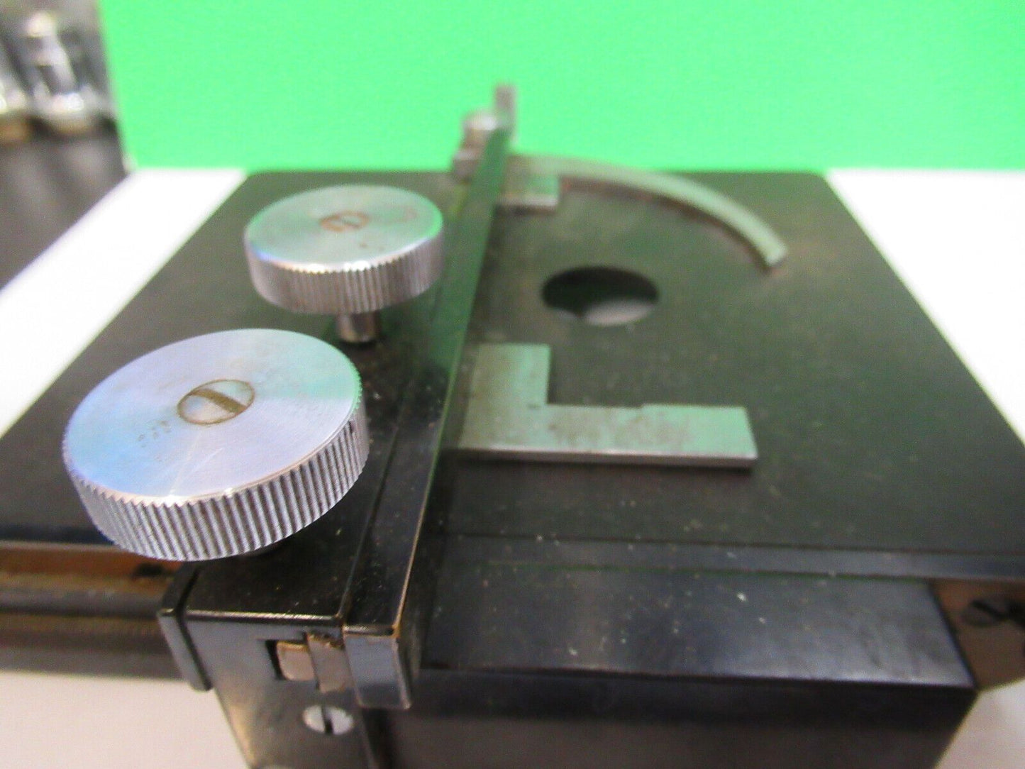 BAUSCH LOMB VINTAGE STAGE TABLE XY ANTIQUE MICROSCOPE PART AS PICTURED &Q4-A-43