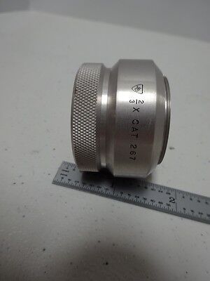 MICROSCOPE PART AO OBJECTIVE 2/3X CAT 267 AMERICAN OPTICS AS IS  BIN#TC-4-2-O