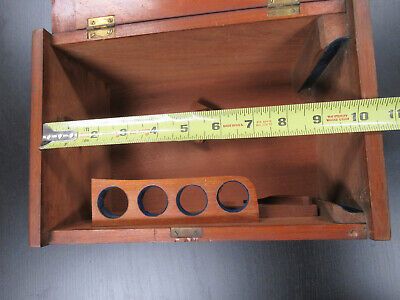 EMPTY WATSON UK LONDON WOOD CABINET ANTIQUE MICROSCOPE PART AS PICTURED #TB-5