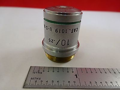 MICROSCOPE PART OBJECTIVE AO CAT 1019 10X AMERICAN OPTICS ACHRO AS IS BN#L3-E-20