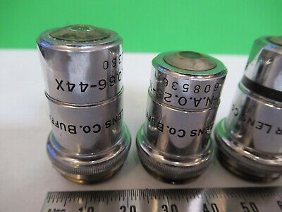 AO SPENCER LOT 3 ea OBJECTIVE 10X 44X 95X  MICROSCOPE PART AS PICTURED &3-C-10