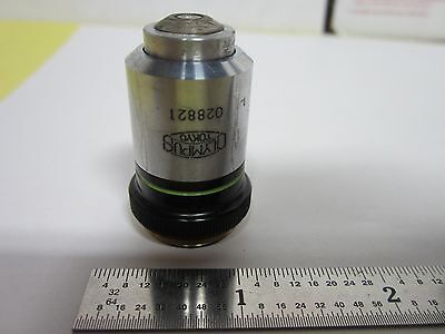 MICROSCOPE OPTICAL PART OBJECTIVE OLYMPUS JAPAN 40X OPTICS BIN#E2-08