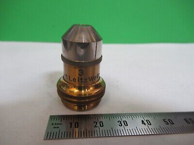 ANTIQUE ERNST LEITZ 10X "3" OBJECTIVE  MICROSCOPE PART AS PICTURED Z1-A-57