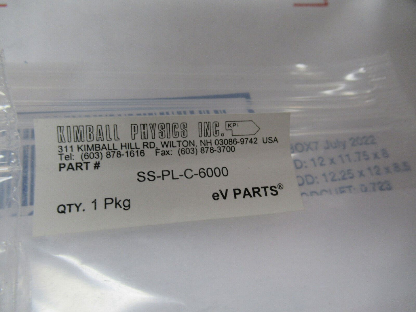 KIMBALL PHYSICS eV LOT PARTS HIGH VACUUM RATED AS PICTURED  #W1-A-39