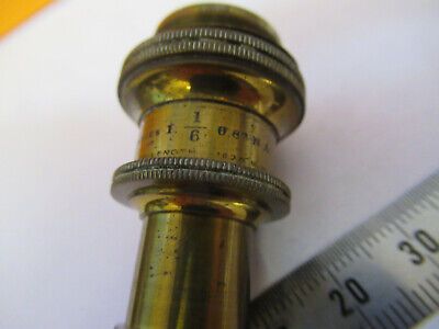 BAUSCH LOMB ANTIQUE 1/6 OBJECTIVE LENS MICROSCOPE PART AS PICTURED &A2-FT-78