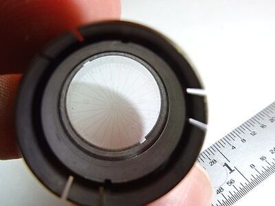 BRASS MOUNTED RETICLE PIECE OPTICS MICROSCOPE PART AS IS &2-A-22