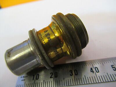 ANTIQUE BRASS Bausch Lomb OBJECTIVE LENS MICROSCOPE PART AS PICTURED &8Y-A-117