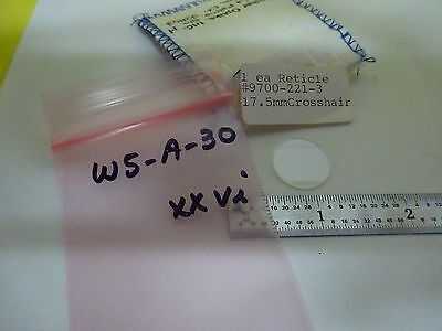 OPTICAL MICROSCOPE RETICLE CROSSHAIR LASER OPTICS AS IS BIN#W5-A-30