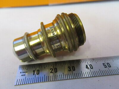 ANTIQUE BRASS BAUSCH LOMB 1.9mm LENS OBJECTIVE MICROSCOPE AS PICTURED #P4-A-81