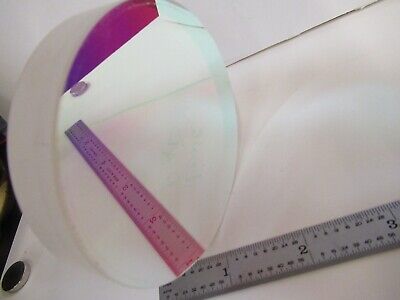 OPTICAL FLAT COATED 3" DIAMETER FUSED SILICA LASER OPTICS AS PICTURED &16-A-07