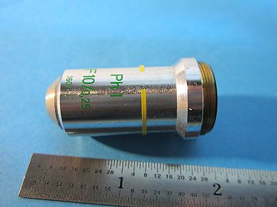 MICROSCOPE PART ZEISS GERMANY F 10X PH1 OBJECTIVE OPTICS BIN#23-77