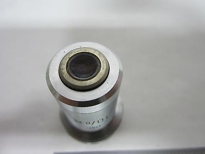 MICROSCOPE PART OBJECTIVE LEITZ WETZLAR GERMANY 10X  OPTICS AS IS BIN#R6-12