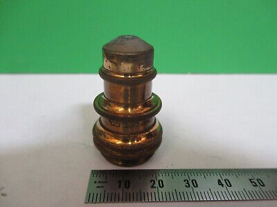 ANTIQUE BAUSCH LOMB BRASS OBJECTIVE LENS MICROSCOPE PART AS PICTURED Q9-A-47