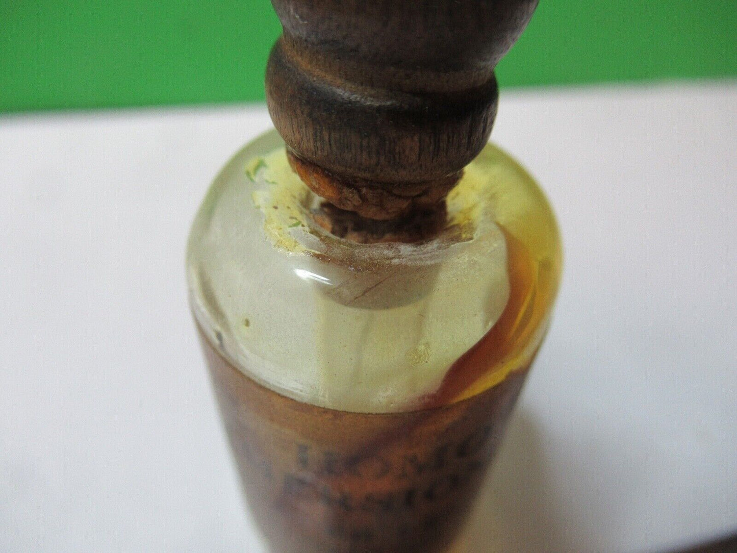 ANTIQUE SPENCER IMMERSION OIL BOTTLE  MICROSCOPE PART AS PICTURED G5-A-14