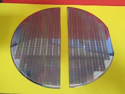 SILICON WAFER WITH OPTICAL COMPONENTS HALVED AS PICTURED &FT-6-114