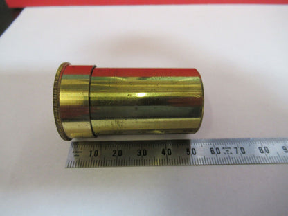 EMPTY BRASS CONTAINER for MICROSCOPE OBJECTIVE PART AS PICTURED #B7-A-71