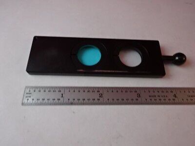 MICROSCOPE PART ZEISS GERMANY IM405 FILTER SLIDE BLUE OPTICS AS IS #88-40