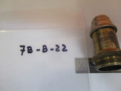 ANTIQUE BRASS ERNST LEITZ "7" OBJECTIVE MICROSCOPE PART AS PICTURED &7B-B-22