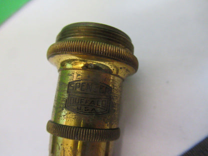 ANTIQUE BRASS SPENCER 44X OBJECTIVE MICROSCOPE PART AS PICTURED &S2-C-44