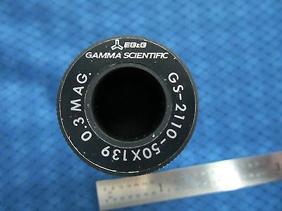 EG&G GAMMA SCIENTIFIC OPTICAL LENS OPTICS MIL SPEC 0.3X