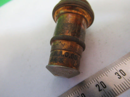 ANTIQUE BRASS SPENCER OBJECTIVE LENS OPTICS MICROSCOPE PART AS PICTURED Z1-A-135