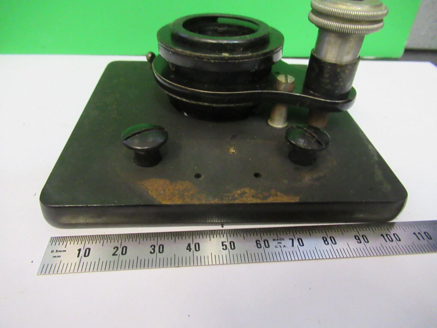 ANTIQUE SPENCER AO STAGE TABLE SPECIMEN MICROSCOPE PART AS PICTURED #R1-B-43