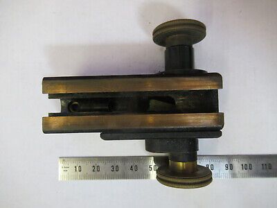 ANTIQUE BAUSCH LOMB BRASS STAGE 1,800's  MICROSCOPE PART AS PICTURED &P8-A-57