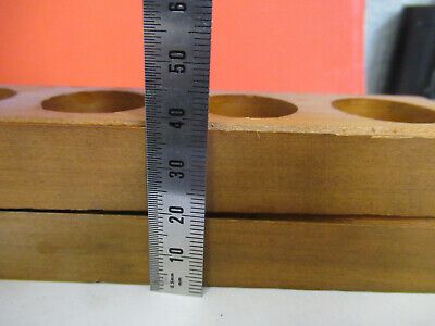 ANTIQUE BAUSCH LOMB WOOD HOLDERS for cabinet MICROSCOPE PART AS PICTURED P8-A-52