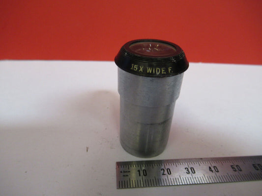 VINTAGE BAUSCH LOMB 15X WIDE FIELD EYEPIECE MICROSCOPE PART AS PICTURED Q2-83