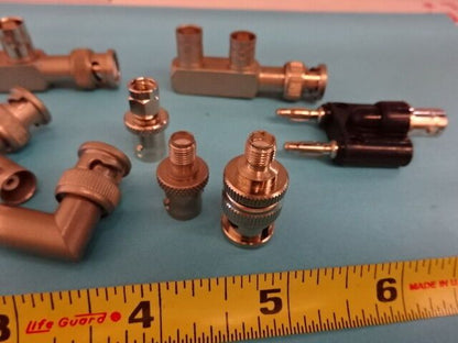 LOT BNC CONNECTOR ADAPTERS  RF MICROWAVE FREQUENCY AS PICTURED AS IS #B6H-17