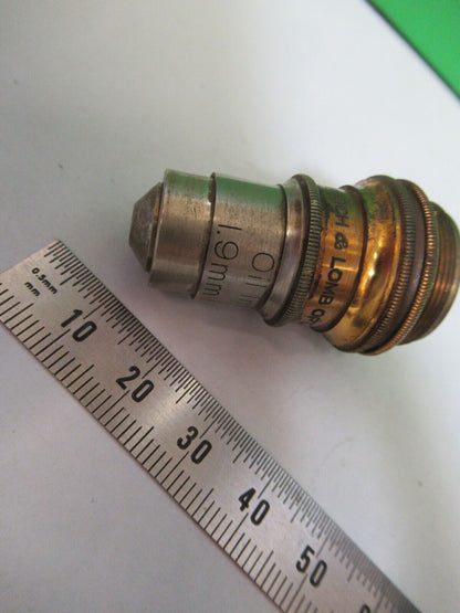 ANTIQUE BRASS BAUSCH LOMB  OBJECTIVE 97X MICROSCOPE PART AS PICTURED Z5-A-44