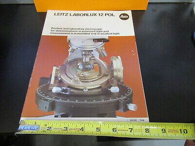 ORIGINAL BOOKLET LEITZ WETZLAR GERMANY LABORLUX 12 MICROSCOPE PART AS PICTURED