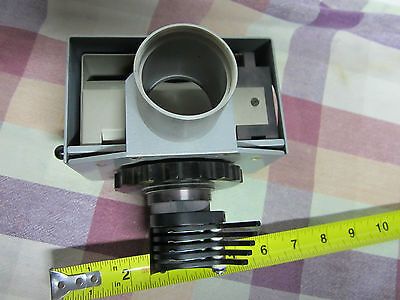 REICHERT AUSTRIA MICROSCOPE  PART LAMP HOUSING + IRIS + FILTERS OPTICS BIN#A6