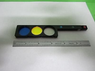 MICROSCOPE PART POLYVAR REICHERT LEICA FILTER SLIDE OPTICS AS IS BIN#S4-18