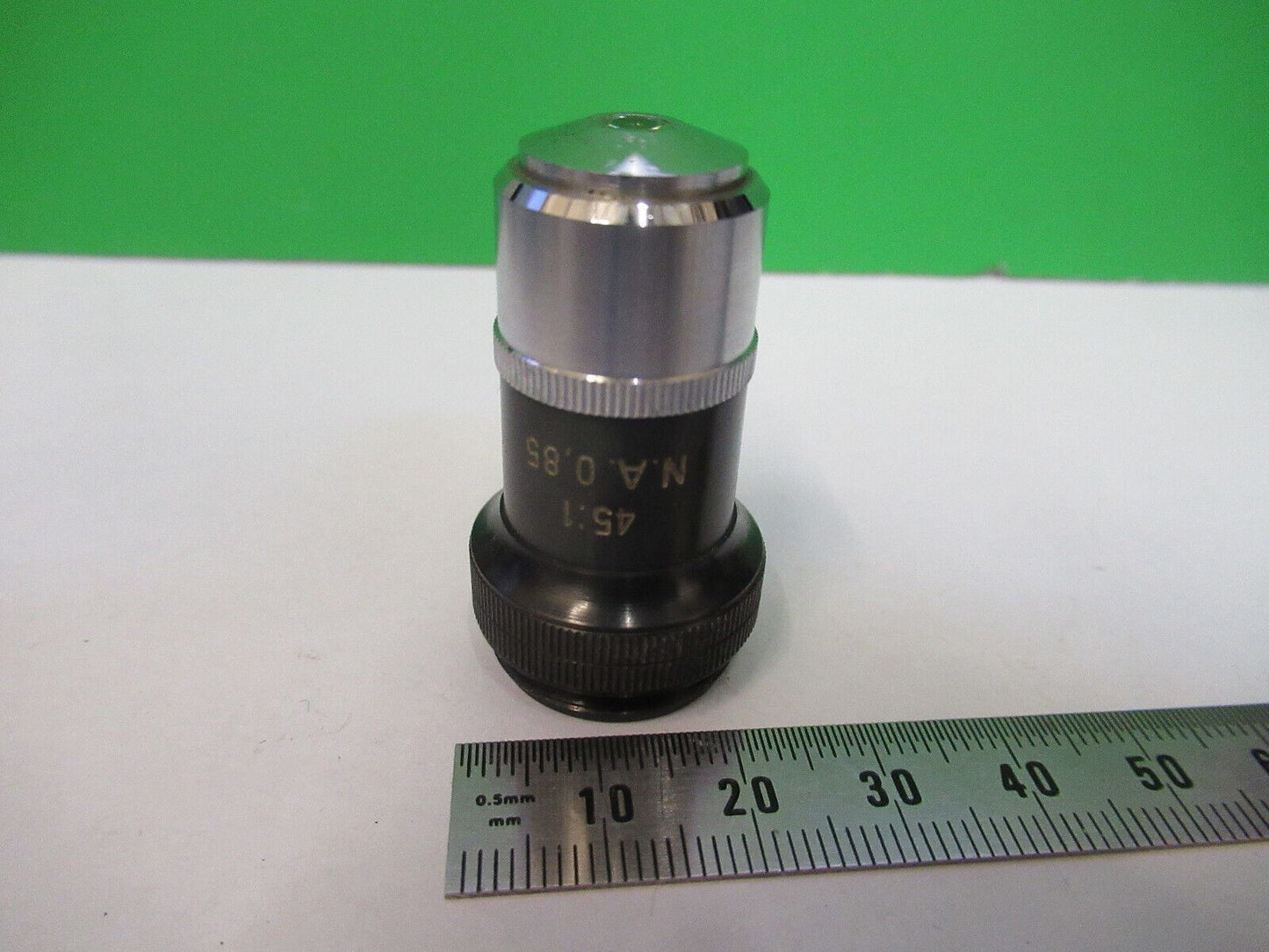 WETZLAR OBJECTIVE 45X LENS OPTICS  MICROSCOPE PART AS PICTURED &Z1-A-226