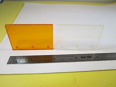 OPTISCHES LOS 2 EA KUNSTSTOFFFILTER VON MONOCHROMATOR BAUSCH LOMB OPTICS BIN#C1-20