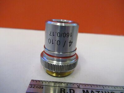 AMSCOPE OBJECTIVE LENS 4X /160 OPTICS MICROSCOPE PART AS PICTURED &8z-a-119