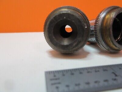 PAIR SPENCER OBJECTIVE LENS 43X 10X OPTICS for MICROSCOPE AS PICTURED &16-C-35