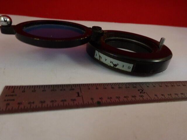 MICROSCOPE PART ZEISS GERMANY DIAPHRAGM IRIS + FILTER OPTICS  #M2-B-53