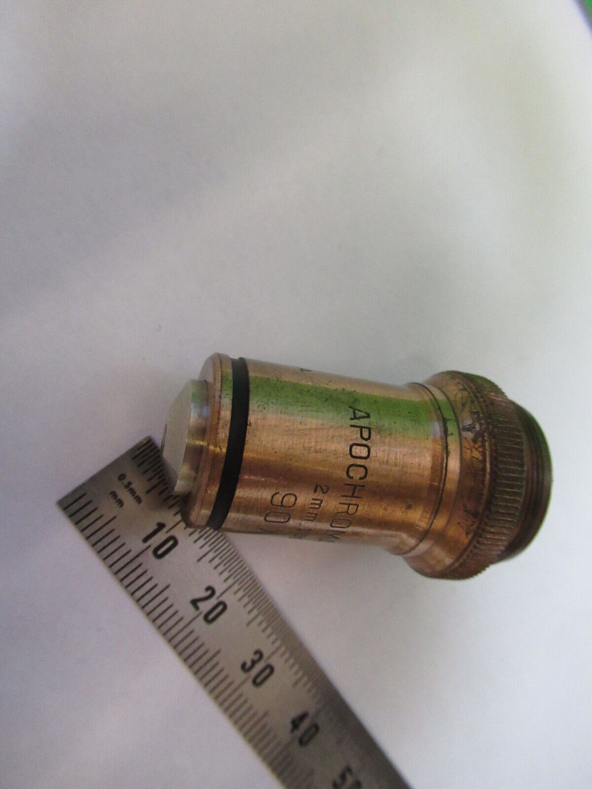 ANTIQUE BRASS BAUSCH LOMB APO 2mm 90X OBJECTIVE MICROSCOPE AS PICTURED #H3-A-18