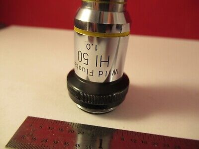 WILD SWISS OBJECTIVE HI 50X OPTICS MICROSCOPE PART AS PICTURED &1E-B-58