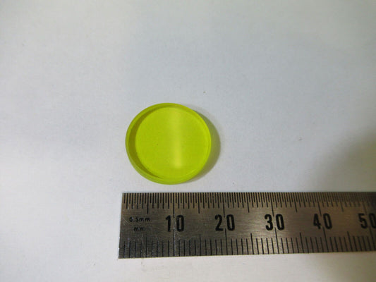 OPTICAL YELLOW FILTER GLASS  LASER OPTICS AS PICTURED #22-A-49