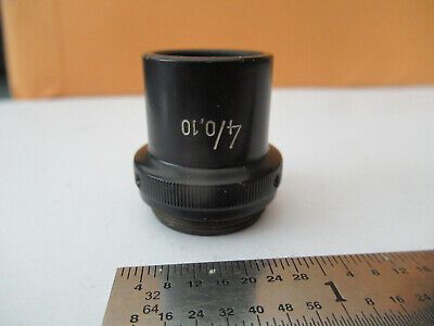 WILD M11 SWISS HEERBRUGG OBJECTIVE 4X LENS MICROSCOPE PART AS PICTURED &F4-A-25