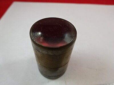 ANTIQUE BRASS MOUNTED LENS  MICROSCOPE PART OPTICS  #L9-B-32